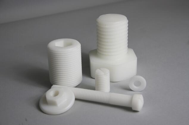 Plastic material close-up: polyformaldehyde (pom), acetal, delrin® and celcon®
